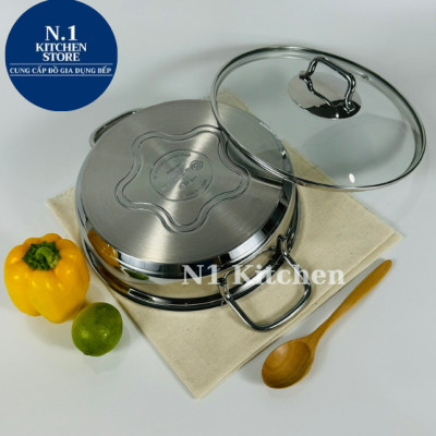 Nồi inox cao cấp Korkmaz Perla Thổ Nhĩ Kỳ ( 2.3 lít - 3 lít - 3,6 lít ) Bảo Hành 4 năm - A1833 - Hàng Chính Hãng