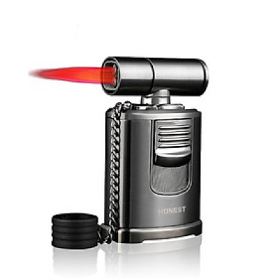 Vỏ Hột Quẹt Bật Lửa Khò gas 4 tia Honest BCZ-346 thiết kế đẹp độc lạ - dùng gas cao cấp ( giao màu ngẫu nhiên )