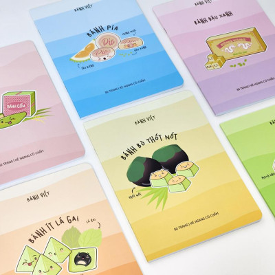 Tập Học Sinh Bánh Việt - Miền Bắc - Kẻ Ngang Có Chấm - 80 Trang 70gsm - Fahasa 06 - Bánh Đậu Xanh