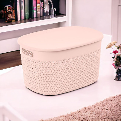 Giỏ Nhựa Đựng Đồ Đa Năng Có Nắp Đậy Cao Cấp Nhật- Đựng Sách Vở Đồ Cá Nhân Mỹ Phẩm Quần Áo Chăn Gối Ga Mền - Nhiều Màu Nhật Đẹp Có Tay Cầm, Phong Cách Nhật Bản Đơn Giản, Tiện Dụng, Vật Liệu An Toàn