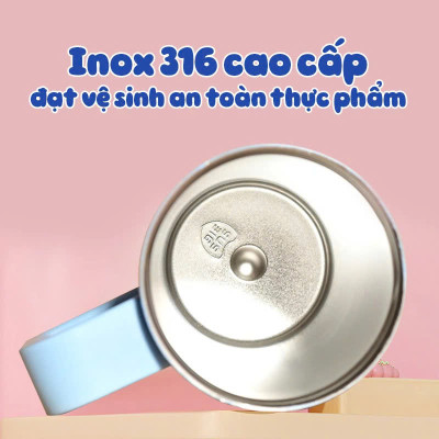 Ly Giữ Nhiệt Có Quai Cầm Họa Tiết Hình Dễ Thương Pastel Dung Tích 710ml Inox316 Giữ Nhiệt Tốt 6-8 Tiếng - HÀNG CHÍNH HÃNG MINIIN