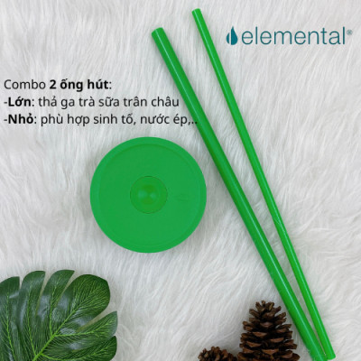 [Elemental chính hãng - Thương hiệu Mỹ] Ly giữ nhiệt Commuter Elemental 1180ml thép không gỉ có tay cầm combo ống hút trân châu