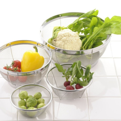 Rổ tròn đáy sâu inox Echo Metal - Hàng nội địa Nhật Bản