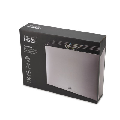 Joseph Joseph - Bộ thớt cao cấp Folio Steel 4-piece Chopping Board Set 001198