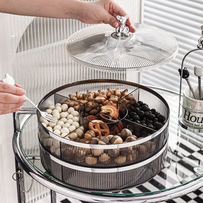 Khay mứt tết gấu bearbrick nhựa acylic trong suốt phong cách bắc âu - khay mứt 2 tầng - HÀNG CHÍNH HÃNG MINIIN