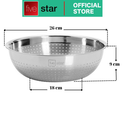Rổ lưới inox cao cấp Fivestar 22cm / 26cm / 30cm