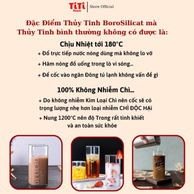 Ly thủy tinh vuông trong suốt uống nước cute chịu nhiệt  pha cafe sinh tố, Cốc thủy tinh vuông dễ thương cocktail