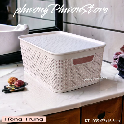 COMBO BỘ GIỎ CÓ NẮP ĐẬY CAO CẤP NHIỀU SIZE & MÀU ĐẸP BỘ RỔ GIỎ CÓ NÁP ĐẬY PHONG CÁCH HÀN QUỐC & NHẬT BẢN TUYỆT ĐẸP (MH 37&38)