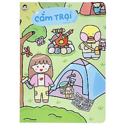 Tập Học Sinh Cô Tiên Xanh Chống Lóa - Miền Bắc - 4 Ô Ly - 48 Trang 100gsm - Cắm Trại