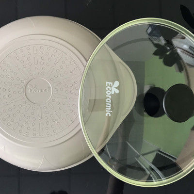 Nồi Lẩu Chảo Sâu Lòng 2 Quai Size 28CM ECORAMIC Chính Hãng