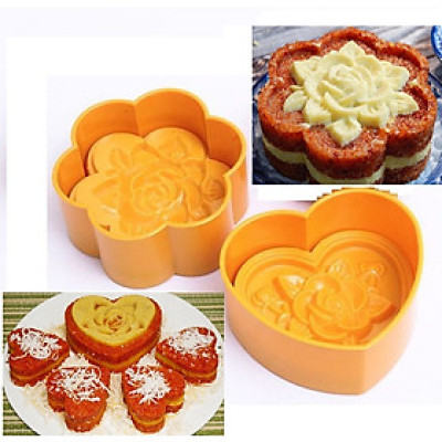 Bộ Khuôn Làm Xôi, Làm Bánh Hình Hoa Hồng