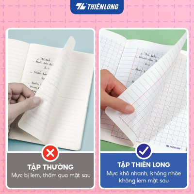 Combo 10 Tập học sinh 48 trang 5 ô ly vuông 2.5mm chấm kẻ 2/3 100gsm NB-116 Thiên Long - Mẫu ngẫu nhiên