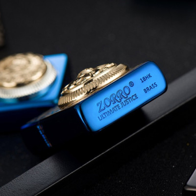 Vỏ Hột Quẹt Bật Lửa Zorro Z91725B Khắc họa tiết hoa văn đẹp độc lạ - Dùng Xăng Đá Cao Cấp