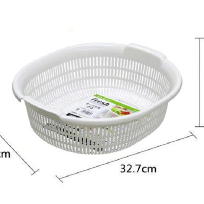 Bộ 01chậu & 01rổ nhựa Oval Sanada Seiko 5.3L cao cấp có tay cầm tiện dụng - Hàng nội địa Nhật Bản.