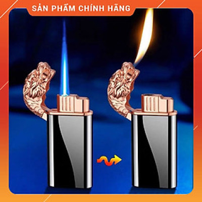 Vỏ Hột Quẹt Bật Lửa Gas BK872 Khò 1 Tia Hình Đầu Hổ 2 Chế Độ Lửa Cực Kỳ Độc Đáo - Nhiều Màu