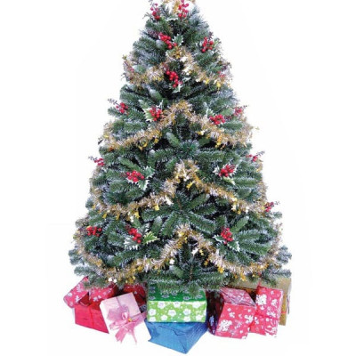 Cây thông noel 3 loại lá gắn trái đỏ cao 2m