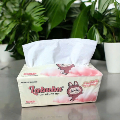 Phụ kiện nhà bếp -Combo 10 bịch giấy ăn Labubu 300 tờ - 4 lớp  / 1 gói siêu mềm mại siêu dai tiết kiệm và an toàn