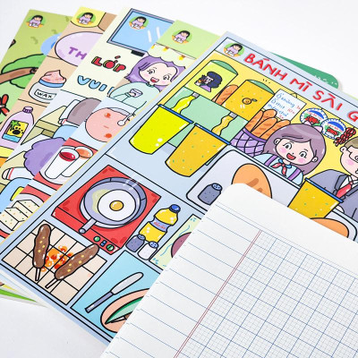 Tập Học Sinh Cô Tiên Xanh Chống Lóa - Miền Bắc - 4 Ô Ly - 48 Trang 100gsm - Lẩu Băng Chuyền