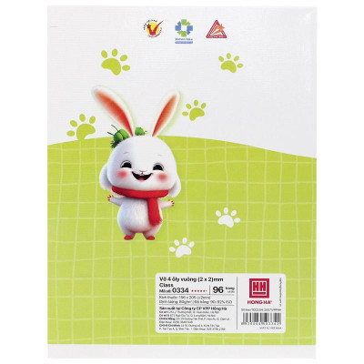 Tập Học Sinh Class Go Home - 4 Ô Ly Vuông - 96 Trang 80gsm - Hồng Hà 0334 (Mẫu Bìa Giao Ngẫu Nhiên)