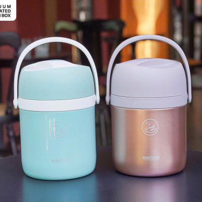 Hộp Cơm Giữ Nhiệt 2GOOD HC50 - 1600ml Inox SUS316 - Tặng Kèm Thìa Inox Gấp Gọn Và Đũa - Hàng Chính Hãng