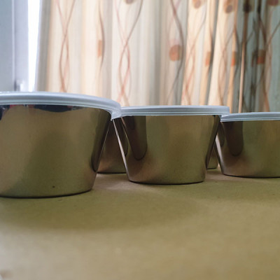 Bộ 20 Khuôn Làm Bánh Inox 304 Có Nắp ( 7cm ) Làm Bánh Flan , Rau Câu , Cupcake, Làm Đá Không Gỉ