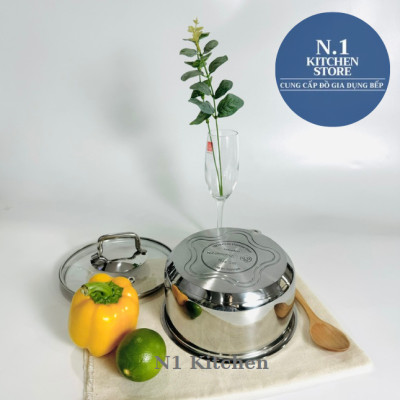 Nồi Quánh inox 18/10 Korkmaz Perla 1.6 lít có nắp - 16x8 cm - Hàng Chính Hãng