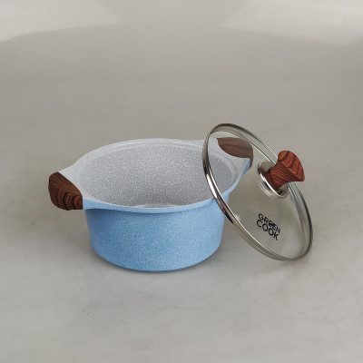 Nồi quánh đúc men đá Sapphire Greencook GCS09 sử dụng được bếp ga, bếp hồng ngoại, bếp từ...KHÔNG KÉN BẾP-Hàng chính hãng