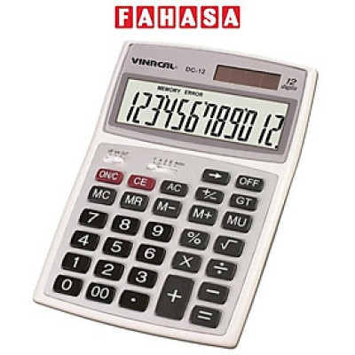 Máy Tính Vinacal DC-12 - Màu Trắng