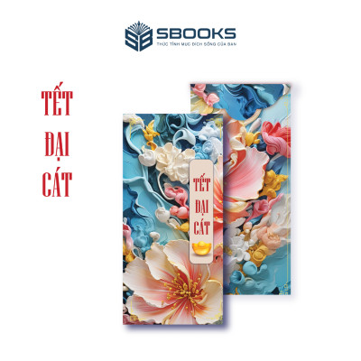 Combo 5 Cái Bao Lì Xì Thiết Kế Họa Tiết Hoa Mẫu Đơn 2025 Giấy Cứng C150 Siêu Dày Dặn - SBOOKS