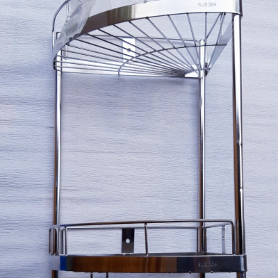 Kệ góc inox 304 (rộng 25cm)_ kệ nhà tắm_ kệ nhà bếp 