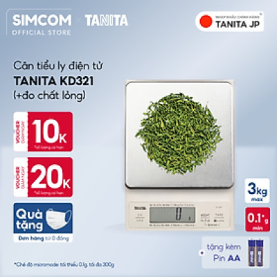 Cân điện tử nhà bếp TANITA KD321(3kg) (Chính hãng Nhật Bản), Cân nhà bếp 1kg, Cân nhà bếp 2kg, Cân nhà bếp 3kg, Cân nhà bếp độ chia 0.1g tối đa 200g, Cân Nhật, Cân trọng lượng, Cân chính hãng, Cân thực phẩm, Cân thức ăn, Cân tiểu ly điện tử, Cân chính xác