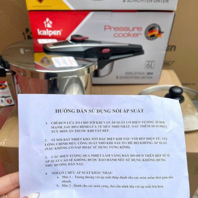 Nồi áp suất Inox 304 Kalpen P2 dung tích 6L chuẩn Đức - Hàng chính hãng