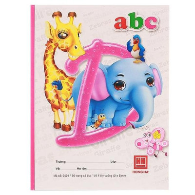Combo 5 Vở Class ABC - 4 Ô Ly 96 Trang ĐL 100g/m2 - Hồng Hà (Mẫu Màu Giao Ngẫu Nhiên)