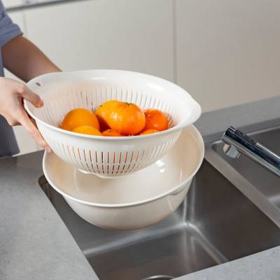 {Nhiều Cỡ } Bộ Thau Rổ Nhựa Cao Cấp Yoko Inochi Nhật Bản - Kháng khuẩn khử mùi đảm bảo an toàn vệ sinh thực phẩm - Chính Hãng ( Tặng kèm khăn lau pakasa)