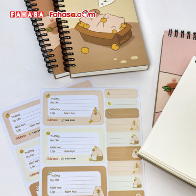 Bộ 15 Nhãn Vở Học Sinh 3 Ô Friendly Ambassador Kèm Sticker - The Sun V2