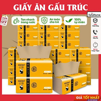 Thùng 30 Gói Giấy Ăn Gấu Trúc Siêu Dai Chuẩn Nội Địa Trung