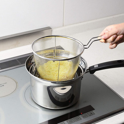 Rổ inox có tay cầm Pearl Metal  - Hàng nội địa Nhật Bản |nhập khẩu chính hãng| |#HB-5678| |#HB-5679| |#HB-5680|