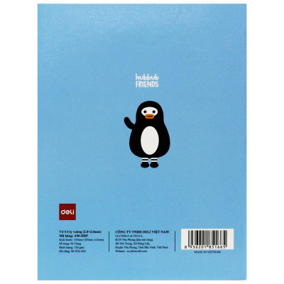 Tập Học Sinh - 5 Ô Ly Vuông - 96 Trang 120gsm - Deli CNA96-HBF (Mẫu Bìa Giao Ngẫu Nhiên)