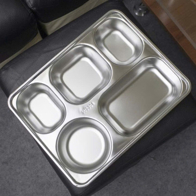 Khay Đựng Cơm Inox Cao Cấp 5 Ngăn Sâu Lòng Hàn Quốc, Khay Đựng Cơm Văn Phòng, Xí Nghiệp Đảm Bảo Vệ Sinh - HÀNG CHÍNH HÃNG MINIIN