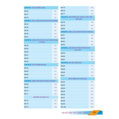 Sách - 100 Đề Kiểm Tra Toán Lớp 3 - Biên soạn theo chương trình GDPT mới