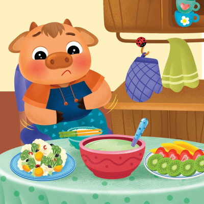 Sách Truyện Tranh Song Ngữ Việt Anh Cho Bé - Ăn Đúng Cách Uống Đúng Mực