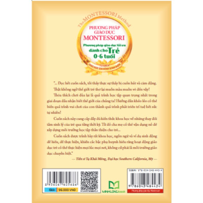Sách- Phương Pháp Giáo Dục Montessori - Phương Pháp Giáo Dục Tối Ưu Dành Cho Trẻ 0-6 Tuổi ( Tái Bản) (ML)