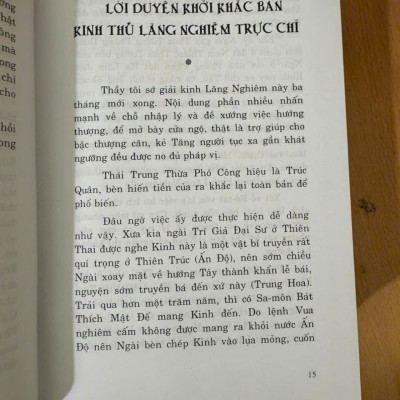 Sách - Kinh Thủ Lăng Nghiêm Trực Chỉ ( trọn bộ) ( bìa cứng)