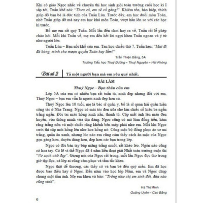 Những bài văn đạt điểm cao của Học sinh giỏi lớp 5( nhiều tác giả)