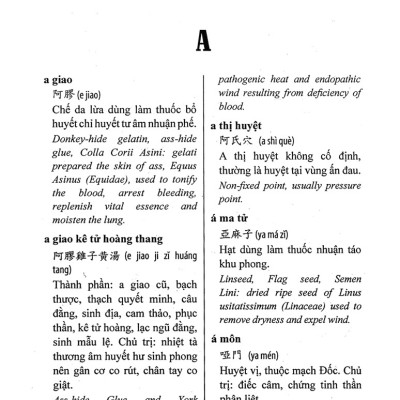 Từ Điển Đông Y (Hán - Việt - Anh)