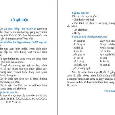 Sách - Từ Điển Tiếng Việt 75.000 từ (trống đồng vàng) - ndbooks