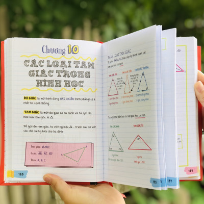 Sách - Sổ tay Hình học ( Tiếng Việt ) Tổng hợp kiến thức toán học hình học từ lớp 8 đến lớp 12 - Á Châu Books, bìa cứng in màu