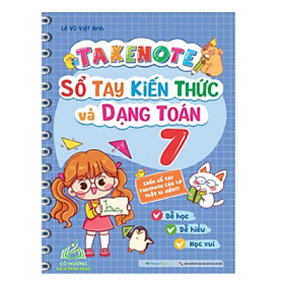 Sách - Takenote Sổ tay kiến thức và dạng toán 7 (MG)