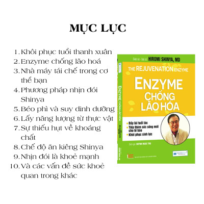 Combo 3 cuốn sách dinh dưỡng: Nhân tố vi sinh + Enzyme chống lão hoá + Ăn lành sống mạnh (TB)