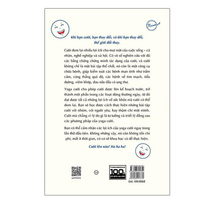 Sách - Yoga Cười - Những Bài Tập Cười Hàng Ngày Để Có Sức Khoẻ Và Hạnh Phúc Dài Lâu - Thái Hà Books